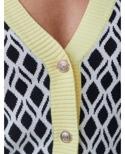 Кардиган женский белый-черный