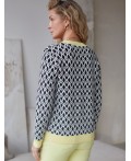Кардиган женский белый-черный
