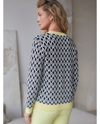 Кардиган женский белый-черный