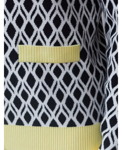 Кардиган женский белый-черный