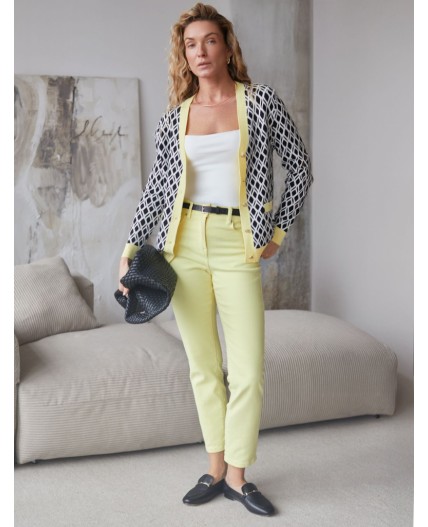 Кардиган женский белый-черный