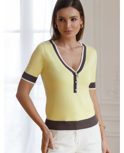 Джемпер женский лимонный