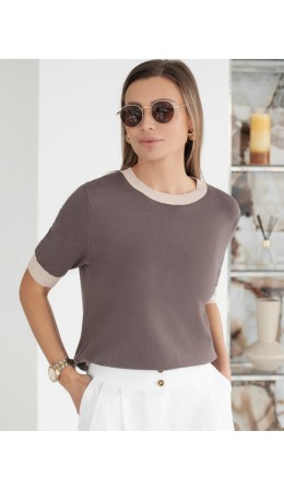 Джемпер женский кофейный