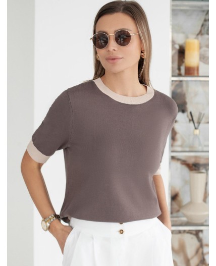 Джемпер женский кофейный