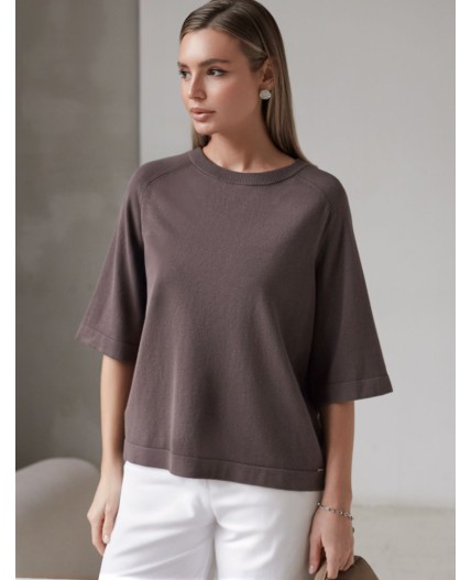 Джемпер женский кофейный