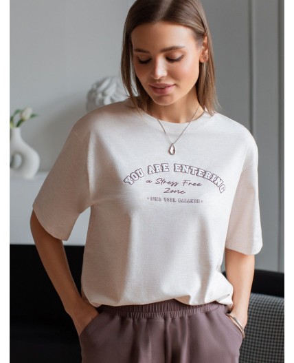 Футболка женская овсяный_you_are_entering