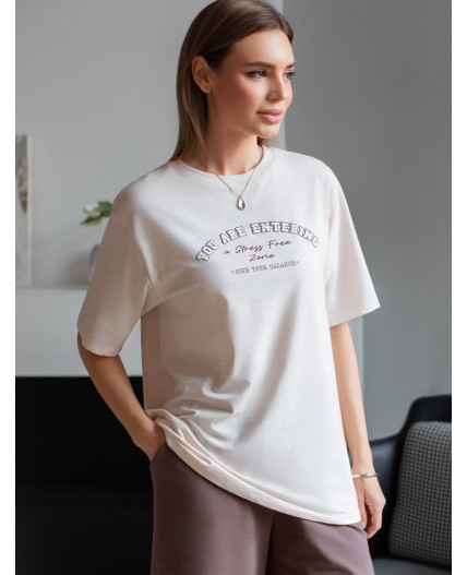 Футболка женская овсяный_you_are_entering