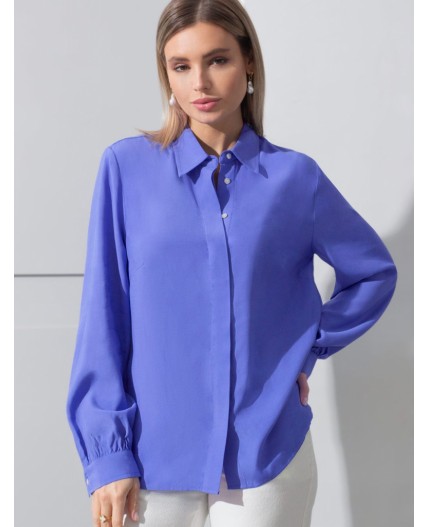 Блузка женская ярко-голубой