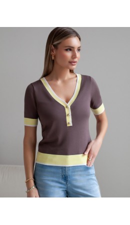 Джемпер женский кофейный