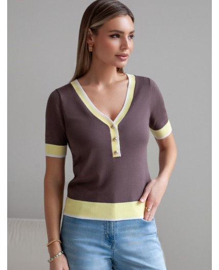 Джемпер женский кофейный