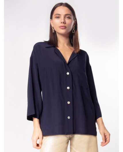 Блузка женская т.синий
