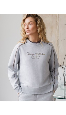 Джемпер женский св.серый меланж_cotton club