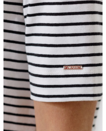 Футболка женская белый-черный_flower_power