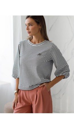 Джемпер женский белый-черный