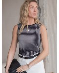 Топ женский черный-белый