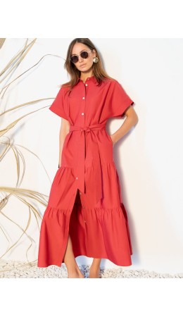 Платье женское темно-коралловый