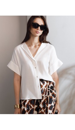 Блузка женская натуральный белый