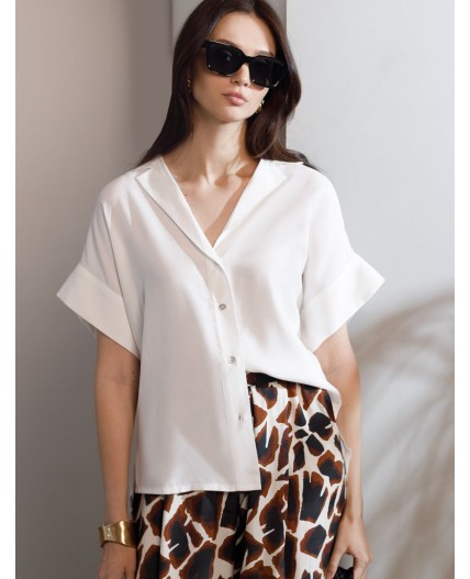 Блузка женская натуральный белый