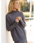 Свитер женский серый меланж