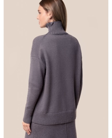 Свитер женский серый меланж