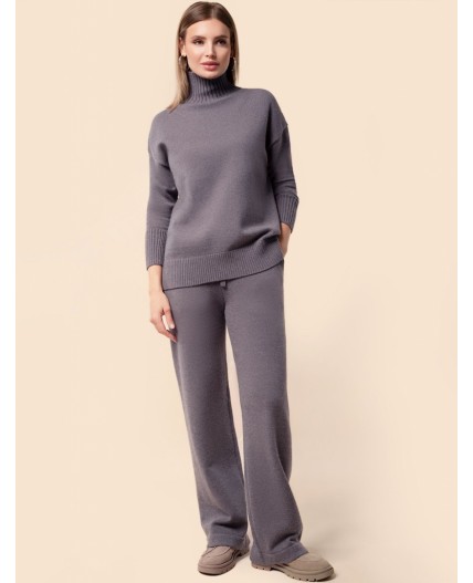 Свитер женский серый меланж