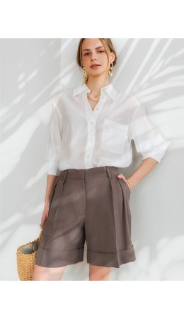 Шорты женские кофейный