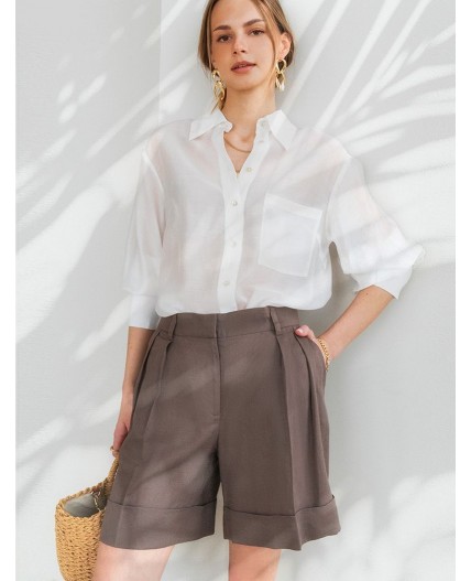 Шорты женские кофейный