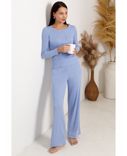 Брюки женские голубой меланж