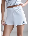 Шорты женские белый_цветы