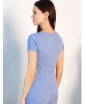 Футболка женская голубой меланж