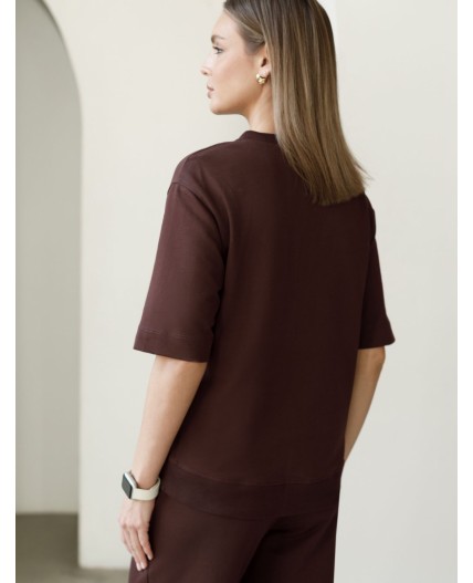 Футболка женская коричневый_vintage