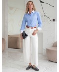 Блузка женская голубой-белый