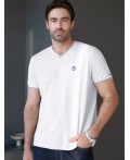 Футболка мужская белый с полосой