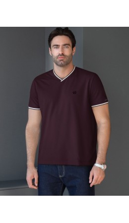 Футболка мужская бургунди