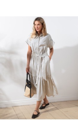 Платье женское молочный-синий