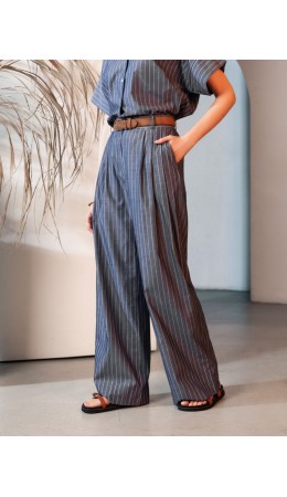 Брюки женские серо-синий