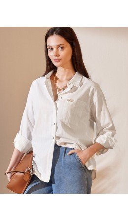 Блузка женская молочный-бежевый