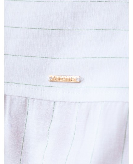 Блузка женская белый-светло-оливковый