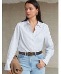 Блузка женская белый-синий