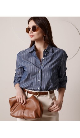 Блузка женская серо-синий