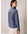Блузка женская серо-синий