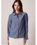Блузка женская серо-синий