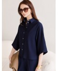 Блузка женская темно-синий