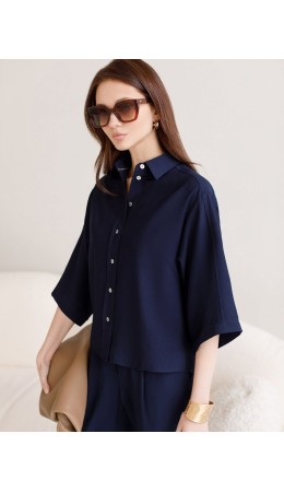 Блузка женская темно-синий