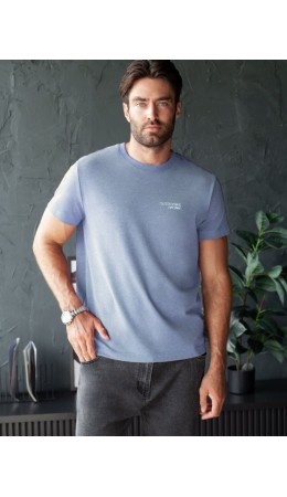 Футболка мужская голубой меланж_outdoors
