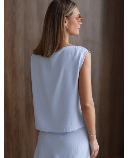 Топ женский голубой