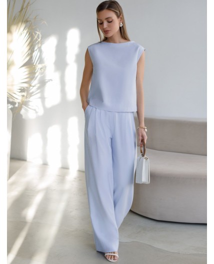 Топ женский голубой