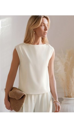 Топ женский натуральный белый