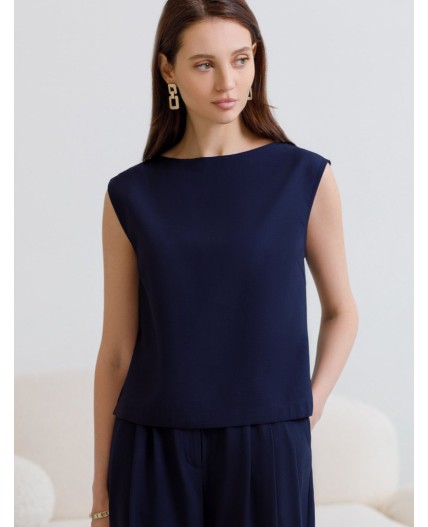 Топ женский темно-синий