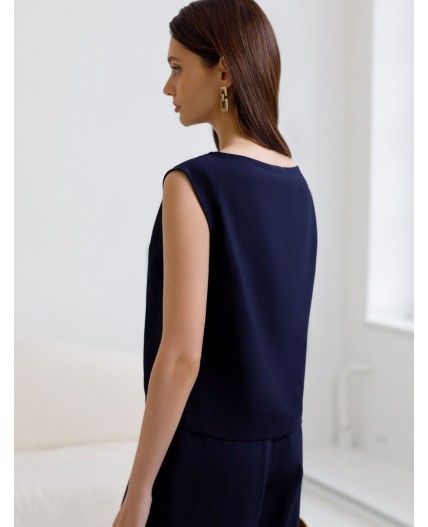 Топ женский темно-синий